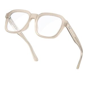 Oversized Square Blue Light Blocking Glasses Computer Gray Frame Eyeglasses